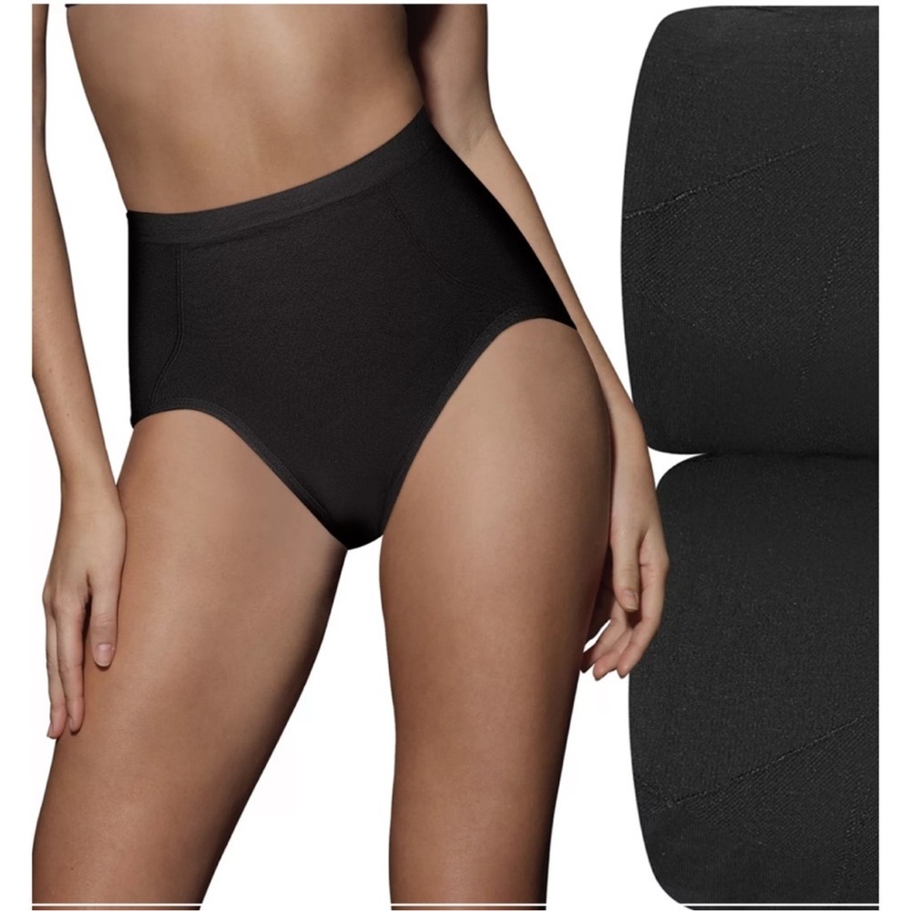 TUMMY Solutions control 2 pack high waist shapewear briefs size XL black NEW